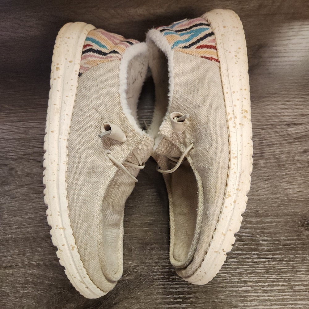 Hey Dude Women's Wendy Funk Wool Beige Size 7 Slip‎ On Walking Comfort Shoes - Picture 6 of 10
